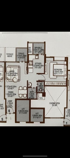 Floor Plan in 1 BHK Apartment at Vertical Alcinia, Mohammadwadi – for Sale