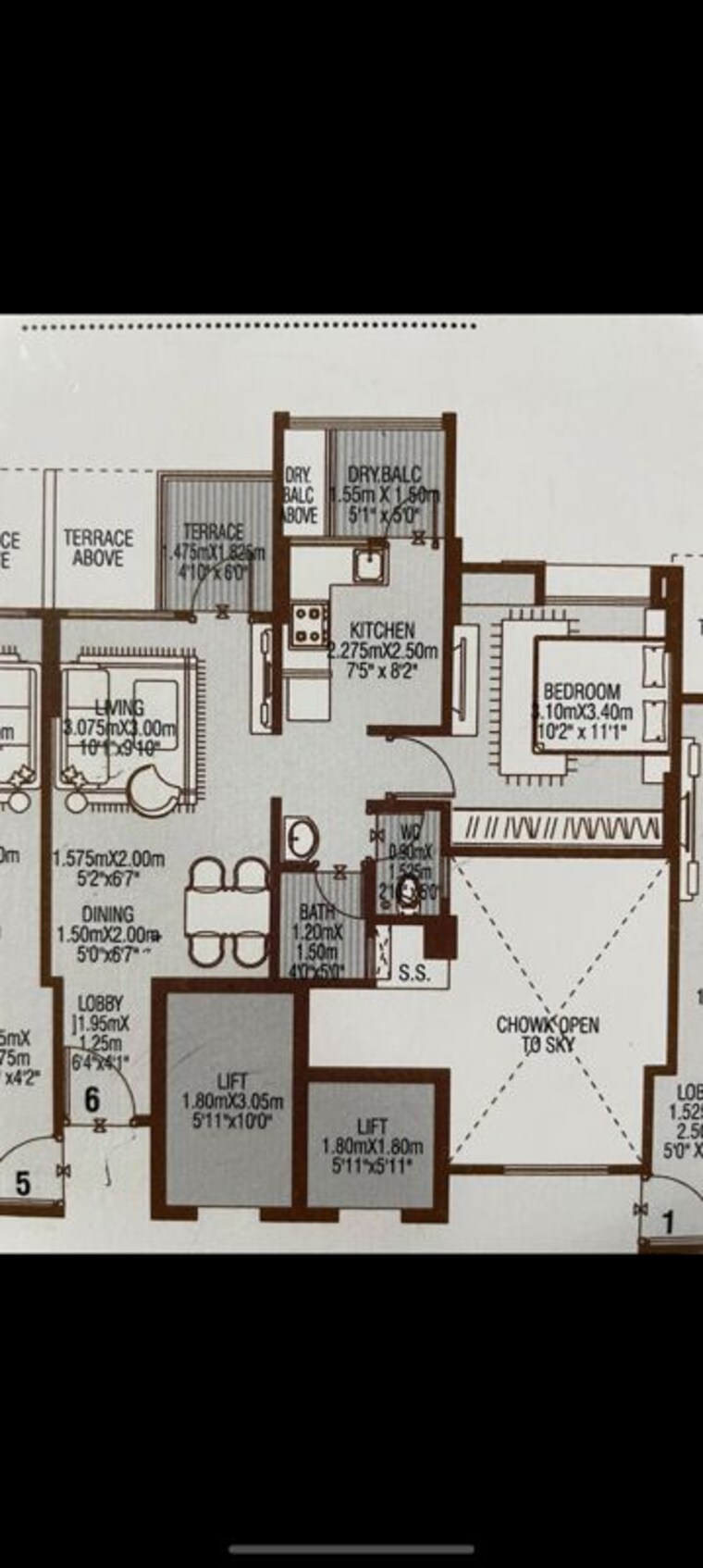 Floor Plan, vertical-alcinia 1 Bedroom 464 Sq.Ft. Apartment In Mohammadwadi Pune 9726848
