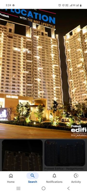 3 BHK Apartment – Exterior View View at Prateek Edifice, Sector 107 - for Sale