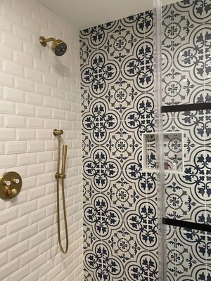 Bathroom in 2 BHK Apartment at Atlanta Heights, Prabhadevi – for Rent