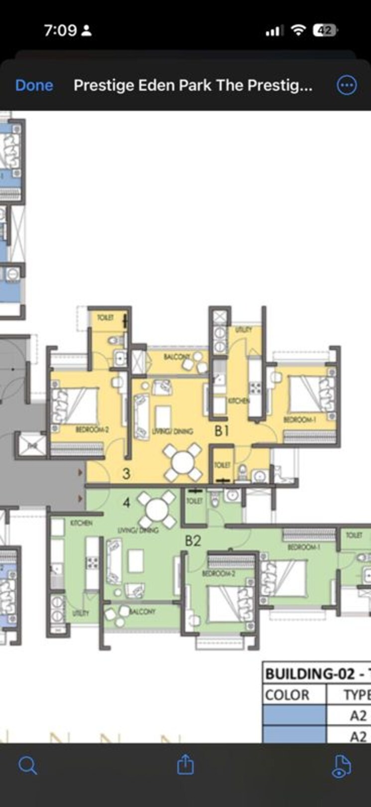 Floor Plan, eden-park-at-the-prestige-city 2 Bedroom 944 Sq.Ft. Apartment In Sarjapur Road Bangalore 9727058