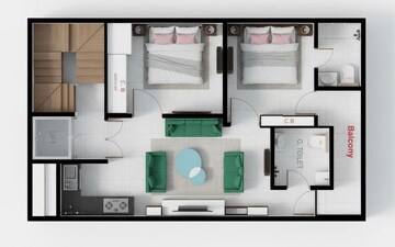 Floor Plan in 2 BHK Builder Floor at Chhapraula – for Sale