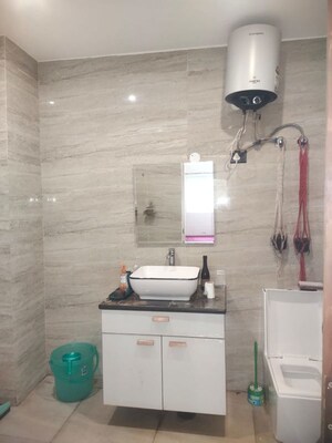 Bathroom in 1 RK Builder Floor at Sushant Lok I – for Rent
