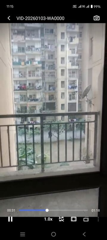 Balcony in 2 BHK Apartment at SCC Sapphire, Raj Nagar Extension – for Rent