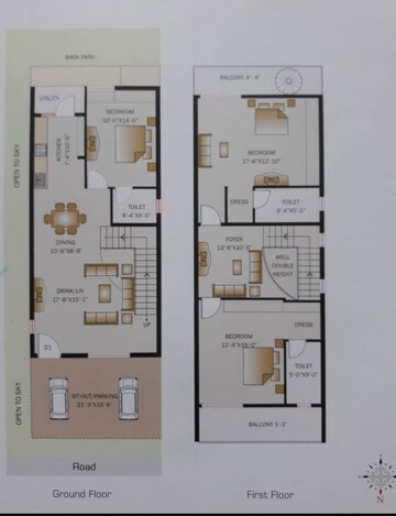 Floor Plan in 3 BHK Apartment at Vineyard Corner Stone, Ramamurthy Nagar – for Rent