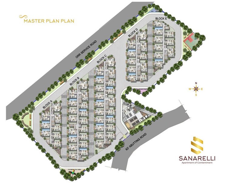 Master Plan, sanarelli-apartment 2 Bedroom 1100 Sq.Ft. Apartment In Dundigal Hyderabad 9727599