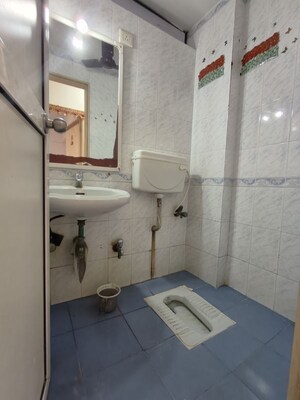 Bathroom in 3 BHK Apartment at Jasmine Tower, Vasant Vihar – for Rent