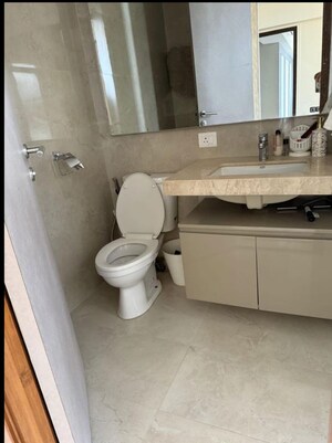 Bathroom in 3 BHK Apartment at Hiranandani Estate, Ghodbunder Road – for Rent