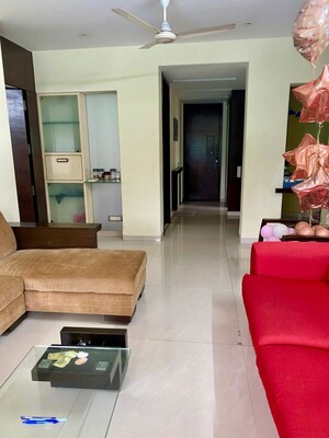 Living Room in 3 BHK Apartment at Vaishali CHS Juhu, Juhu – for Rent