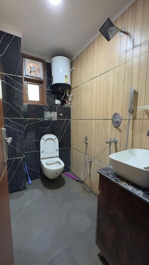 Bathroom in 1 BHK Builder Floor at Chattarpur – for Rent