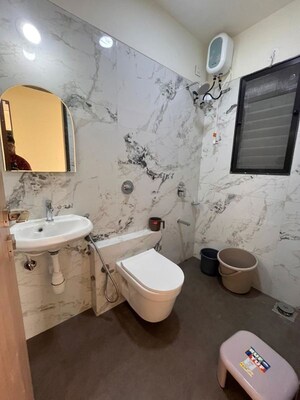 Bathroom in 1 BHK Apartment at Oxford Navrang Crystal, Goregaon West – for Sale