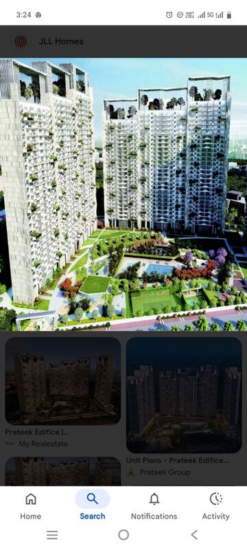 Master Plan in 4 BHK Apartment at Prateek Edifice, Sector 107 – for Rent