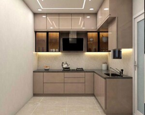 Kitchen in 3 BHK Apartment at Rajapushpa Provincia, Narsingi – for Rent