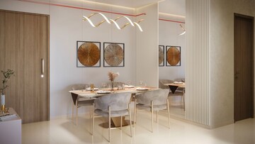 Dining Room in 3 BHK Apartment at Mahindra Marina 64, Malad West – for Sale