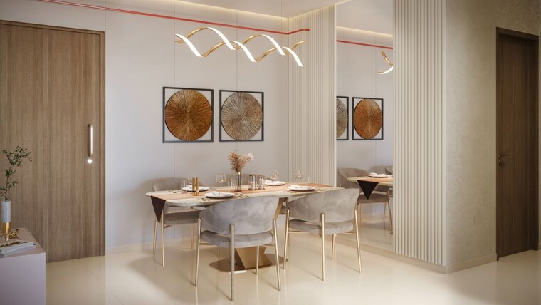 Dinning Area, mahindra-marina-64 3 Bedroom 1100 Sq.Ft. Apartment In Malad West Mumbai 9543068