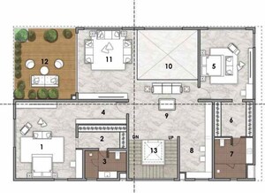 Floor Plan in 5 BHK Villa at Rushikonda – for Sale