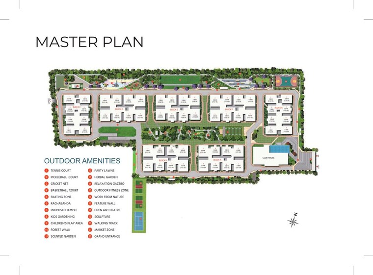 Master Plan, tridasa-rise 3 Bedroom 1733 Sq.Ft. Apartment In Nallagandla Hyderabad 9730619