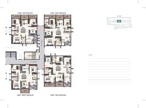 Floor Plan in 3 BHK Apartment at Tridasa Rise, Nallagandla – for Sale