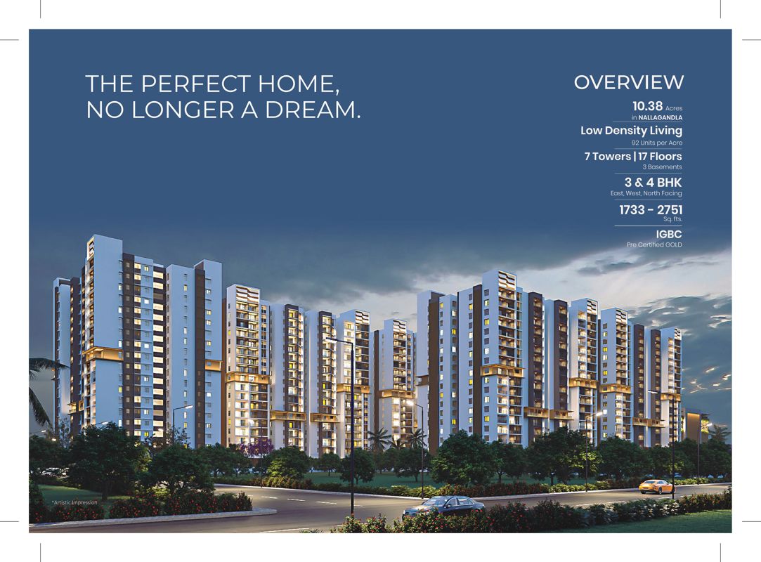 3 BHK + Study Room,Extra Room 1938 Sq.Ft. Apartment in Tridasa Rise