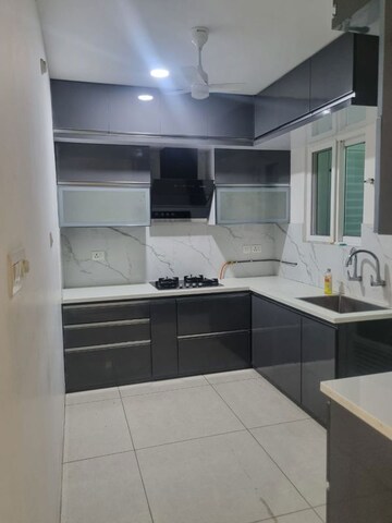 Kitchen in 3 BHK Apartment at Prestige High Fields, Gachibowli – for Rent