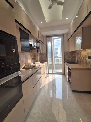 Kitchen in 3.5 BHK Builder Floor at Sushant Lok Iii – for Sale