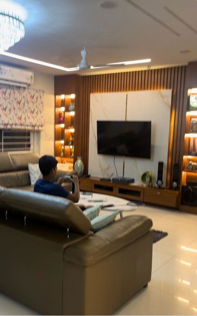 Living Room, my-home-krishe 3 Bedroom 2780 Sq.Ft. Apartment In Financial District Hyderabad 9731476