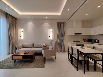 Living Room in 1 BHK Apartment at Bhartiya City Leela Residences, Thanisandra Main Road – for Rent