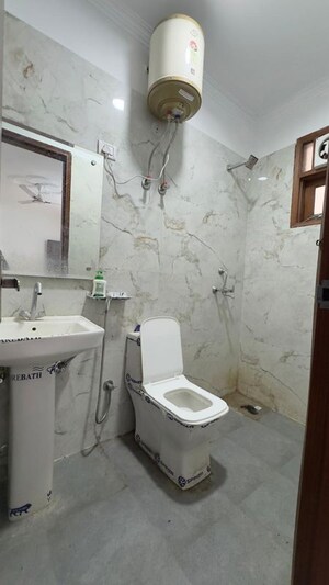 Bathroom in 1 RK Builder Floor at Chattarpur – for Rent