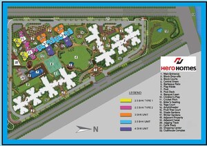 Master Plan in 3 BHK Apartment at Hero Homes Gurgaon, Sector 104 – for Sale
