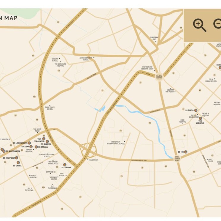 Map Location, ss-camasa 4 Bedroom 1485 Sq.Ft. Apartment In Sector 90 Gurgaon 9732371