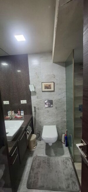 Bathroom in 4 BHK Apartment at Silver Sand CHS, Andheri West – for Rent
