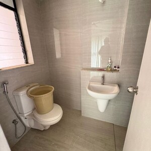 Bathroom in 1 BHK Apartment at Runwal Gardens Phase 2, Kalyan Shilphata Road – for Rent