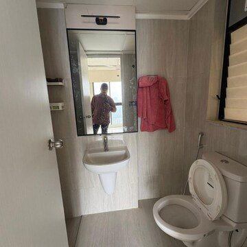 Bathroom in 1 BHK Apartment at Runwal Gardens Phase 3, Kalyan Shilphata Road – for Rent