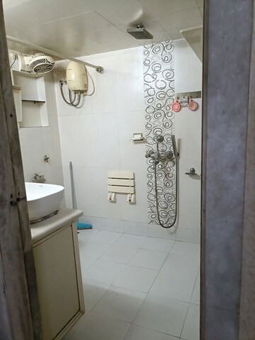 Bathroom in 2 BHK Apartment at Green Acres II CHS Ltd, Ghodbunder Road – for Rent