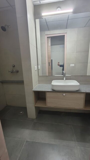 Bathroom in Studio Apartment at Gaur Runway Suites, Gaur Yamuna City – for Rent