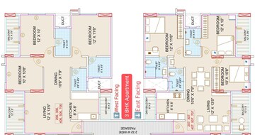 Floor Plan in 2 BHK Apartment at Windsor County, Ambegaon Budruk – for Sale