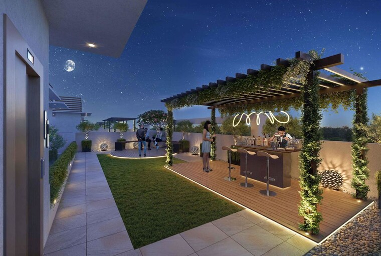Terrace, adani-samsara-ivana 4 Bedroom 1702 Sq.Ft. Builder Floor In Sector 63 Gurgaon 9734880
