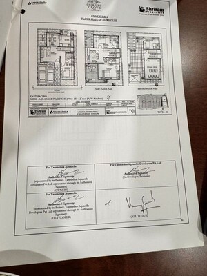 Floor Plan in 3 BHK Villa at Shriram Chirping Grove, Sarjapur Road – for Sale
