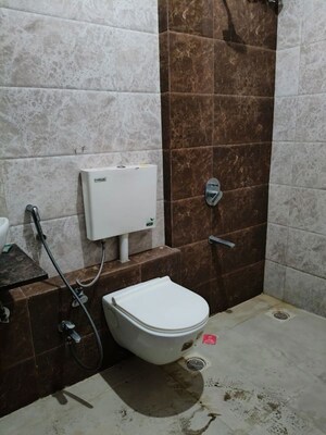 Bathroom in 3 BHK Apartment at T.T.C. Industrial Area – for Rent