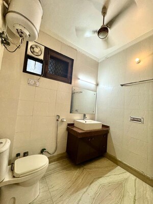 Bathroom in 1 RK Apartment at Apex Anuradha Apartments, Paschim Vihar – for Rent