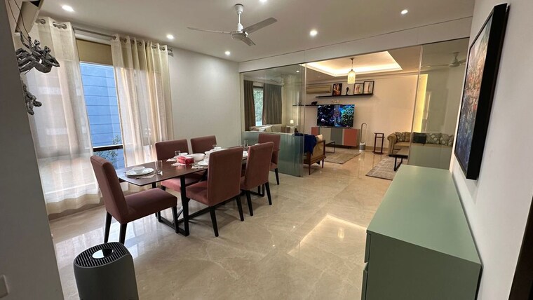 Dining area, basant gaon 4 Bedroom 3600 Sq.Ft. Apartment In Basant Gaon Delhi 9736151