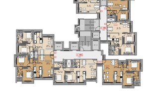 Floor Plan in 1 BHK Apartment at Dotom Vue, Borivali West – for Sale