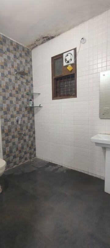 Bathroom in 3 BHK Builder Floor at Chattarpur – for Rent