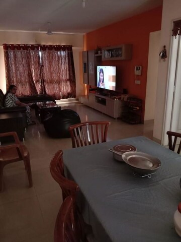 Living Room in 3 BHK Apartment at Madhuban Satin Brick, Kharadi – for Rent