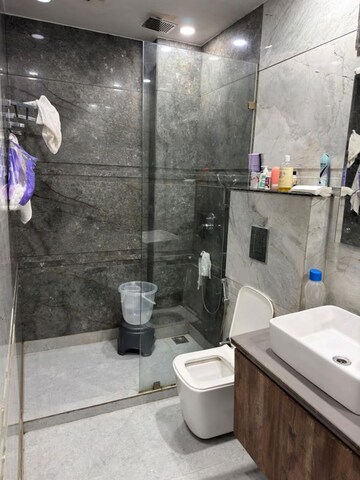 Bathroom in 3 BHK Apartment at Apex Anuradha Apartments, Paschim Vihar – for Rent