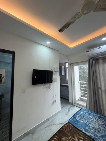 Living Room in 1 RK Builder Floor at Ansal Sushant Floors, Sushant Lok ii – for Rent