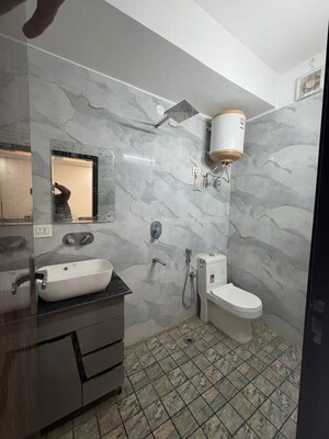 Bathroom in 1 RK Builder Floor at Ansal Sushant Floors, Sushant Lok ii – for Rent