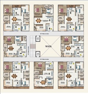Floor Plan in 3 BHK Apartment at I Homes Praramb, Adibatla – for Sale