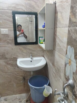 Bathroom in 2 BHK Builder Floor at Gomti Nagar – for Rent