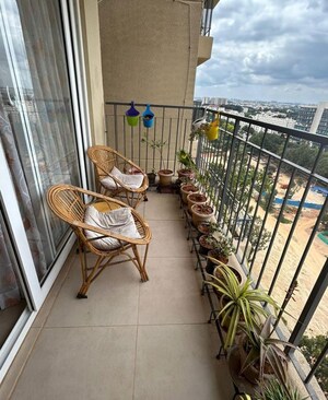 Balcony in 1.5 BHK Apartment at Bhartiya Nikoo Homes Phase 2, Thanisandra Main Road – for Sale